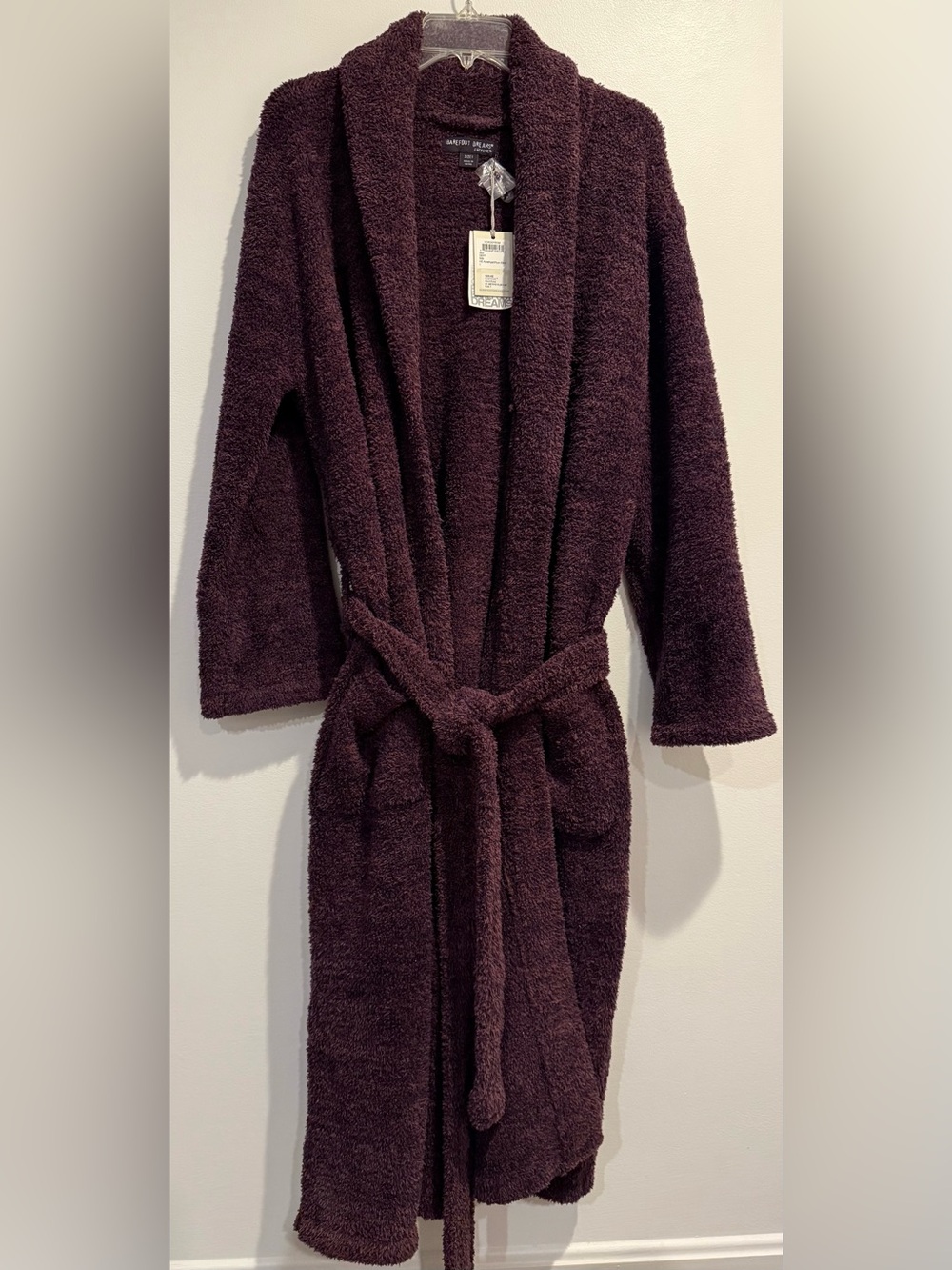 NWT Barefoot Dreams Amethyst Plum Flint Purple Cozychic Adult Robe Sz 1 S/M
